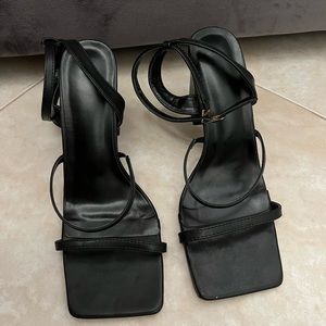 Black 3 Strap Heels